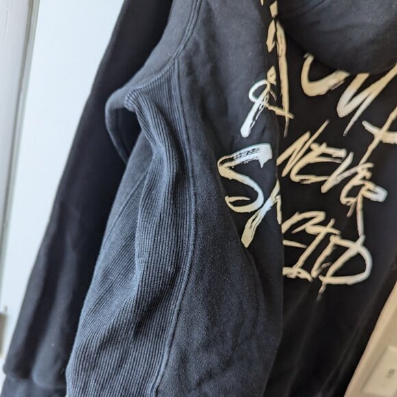Alphalete Athletics Black Hoodie Proud But Never Satisfied Size Medium - Picture 7 of 9